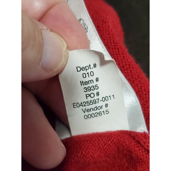 Eddie Bauer Christine Long Sleeve Womens Cardigan Sweater Red Size LG - Picture 9 of 12